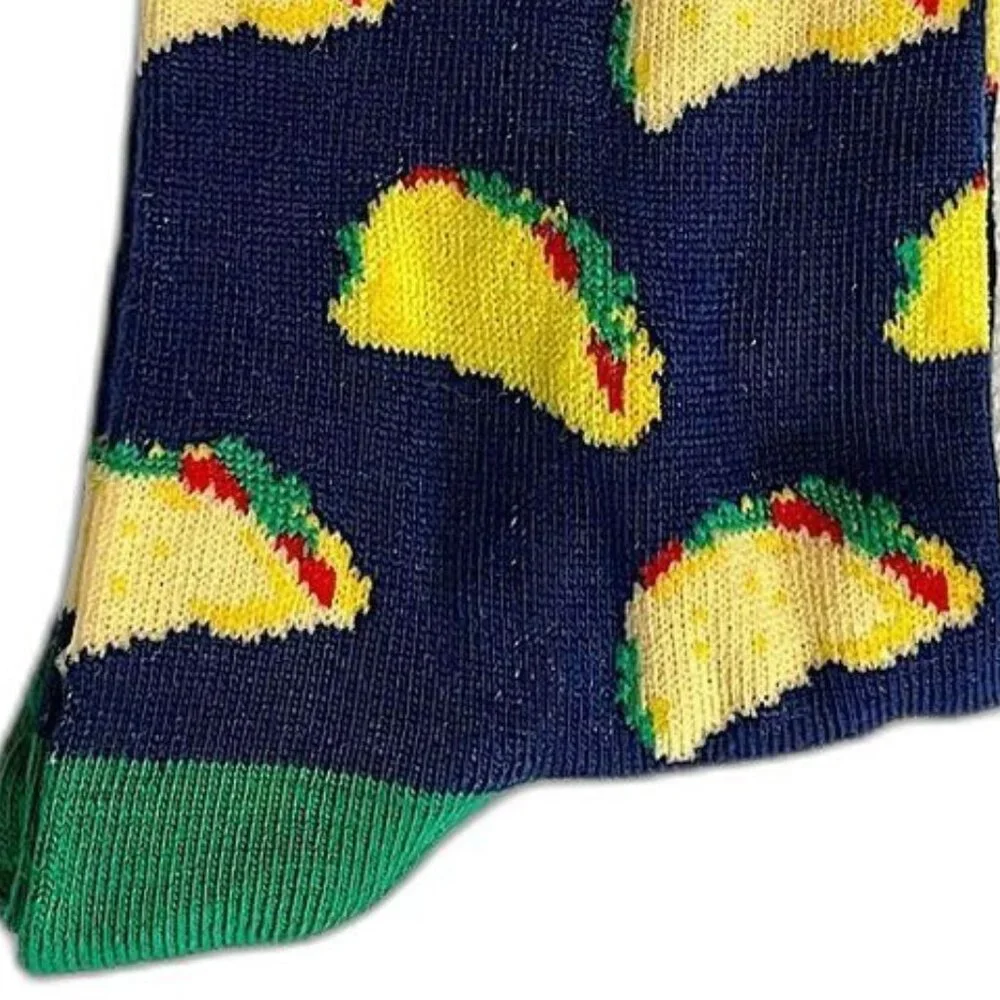 Taco Novelty Socks Men's Size 6-12 UNISEX Taco Tuesday Socks NEW